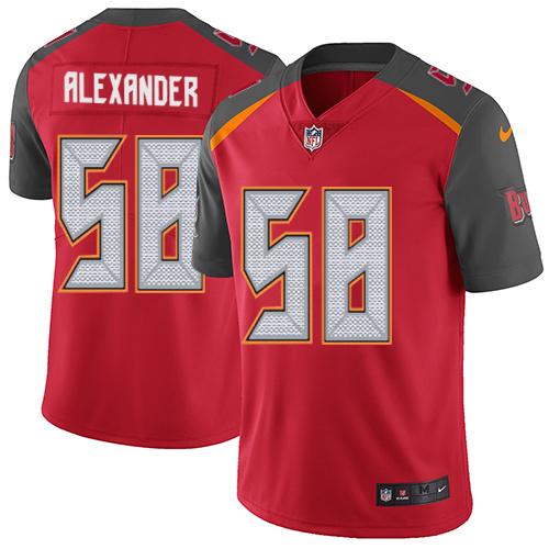 Nike Buccaneers #58 Kwon Alexander Red Team Color Youth Stitched NFL Vapor Untouchable Limited Jersey - Click Image to Close
